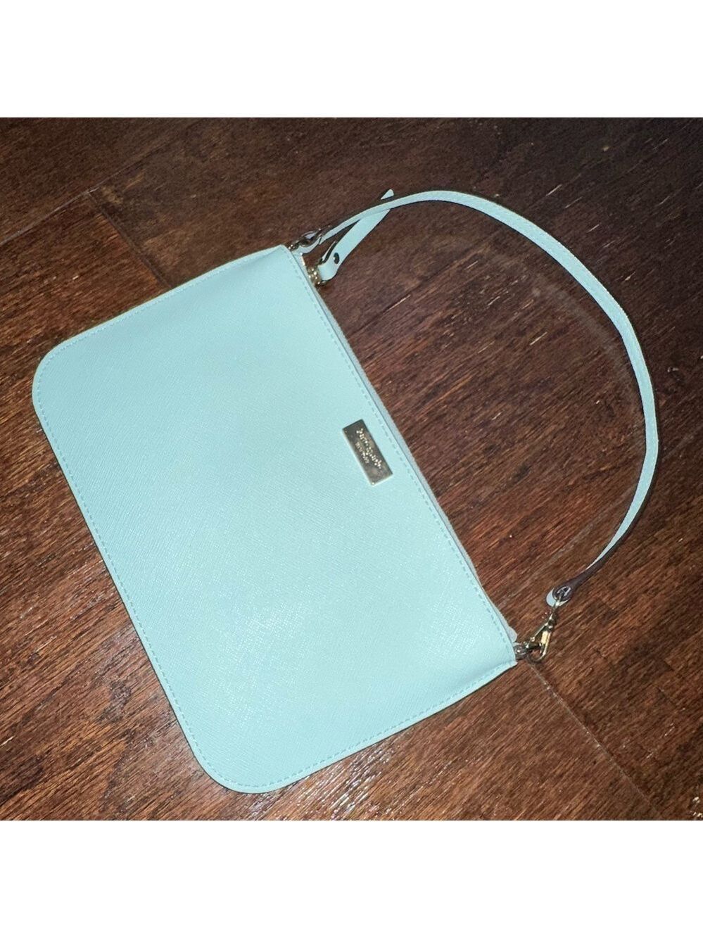 Kate Spade Saffiano leather blue wristlet-EUC - Picture 11 of 12